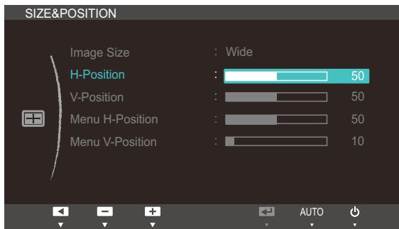 SAMSUNG SYNCMASTER S24A850DW - Configuring H-Position or V-Position - 1