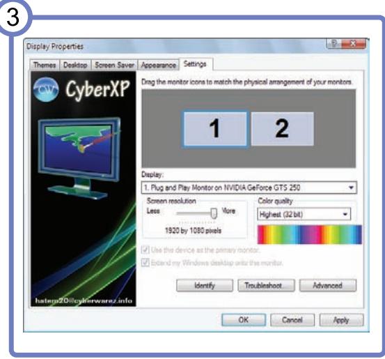 SAMSUNG SYNCMASTER S24A850DW - Changing the Resolution Using a PC - 4
