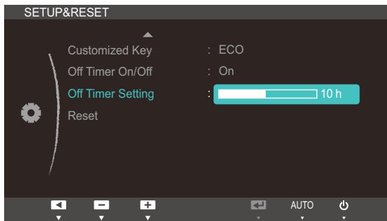 SAMSUNG SYNCMASTER S24A850DW - Configuring Off Timer Setting - 1