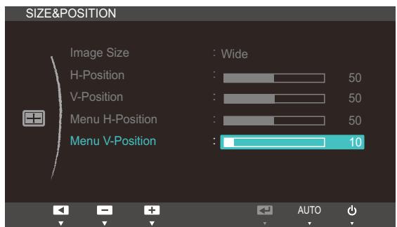 SAMSUNG SYNCMASTER S24A850DW - Configuring Menu H-Position or Menu V-Position - 2
