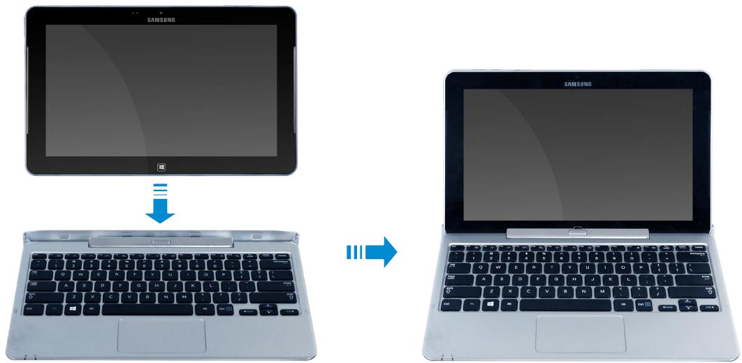 SAMSUNG XE500T1C - Attaching the computer - 1