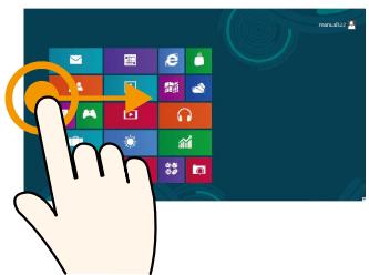 SAMSUNG XE500T1C - Using the Touch Screen (For touch screen models only) - 1
