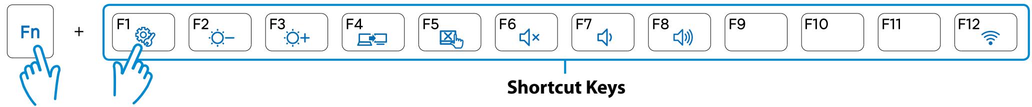 SAMSUNG XE500T1C - Shortcut Keys - 1