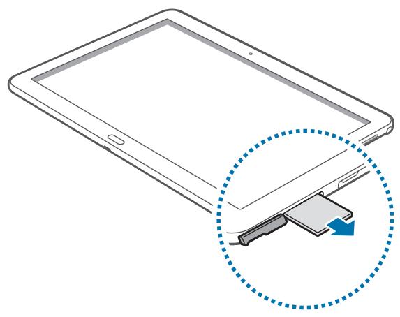 SAMSUNG SM-P605 - Removing the SIM or USIM card - 1