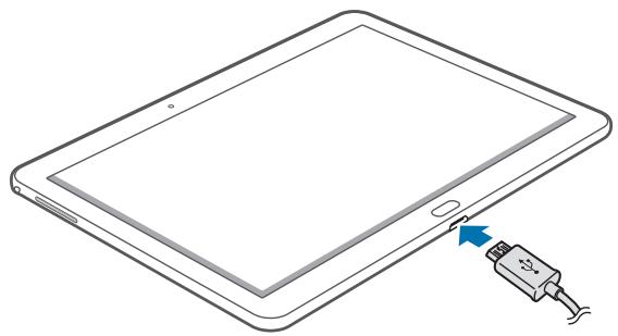 SAMSUNG SM-P605 - Charging with the charger - 1