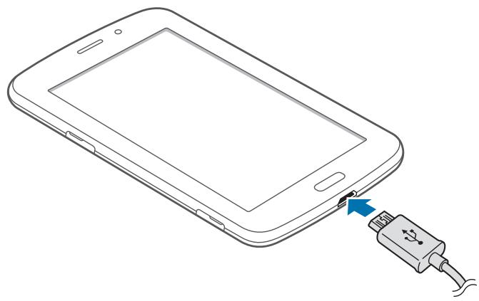 SAMSUNG SM-T211 - Charging with the charger - 1