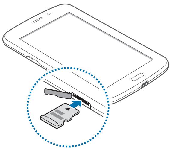 SAMSUNG SM-T211 - Inserting a memory card - 2