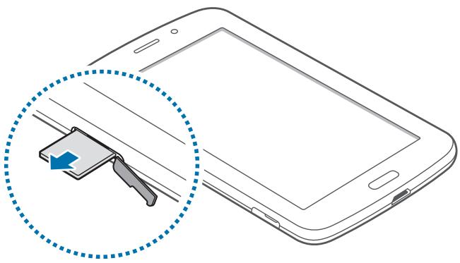 SAMSUNG SM-T211 - Removing the SIM or USIM card - 1