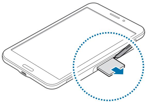 SAMSUNG SM-T235 - Removing the SIM or USIM card - 1