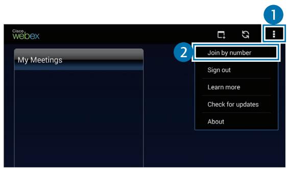 SAMSUNG SM-T325 - Joining a meeting by session number - 1