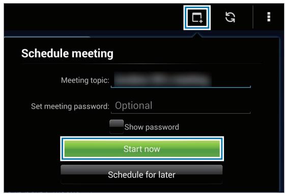 SAMSUNG SM-T325 - Creating a meeting session - 2