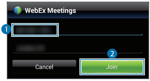 SAMSUNG SM-T325 - Joining a meeting by session number - 2