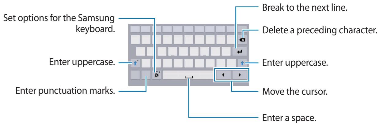 SAMSUNG SM-T325 - Using the Samsung keyboard - 1