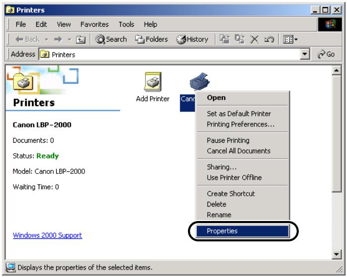 CANON EB-65 - Open the Printer Properties dialog box. - 1