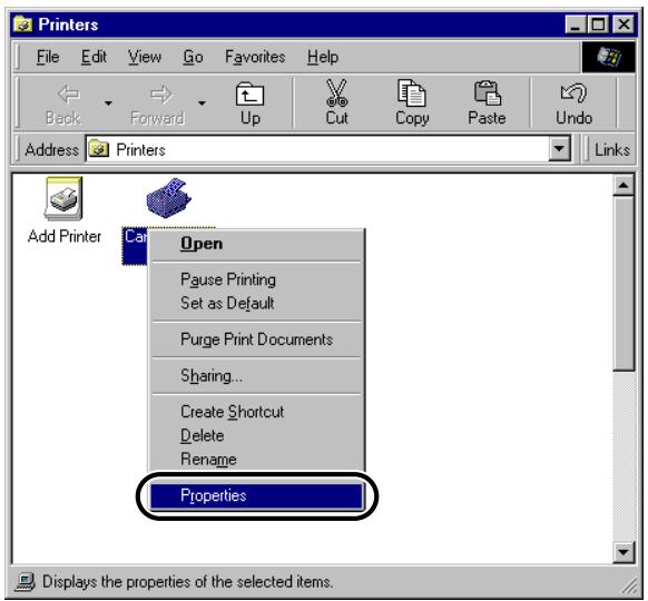 CANON EB-65 - Open the Printer Driver Property dialog box. - 1