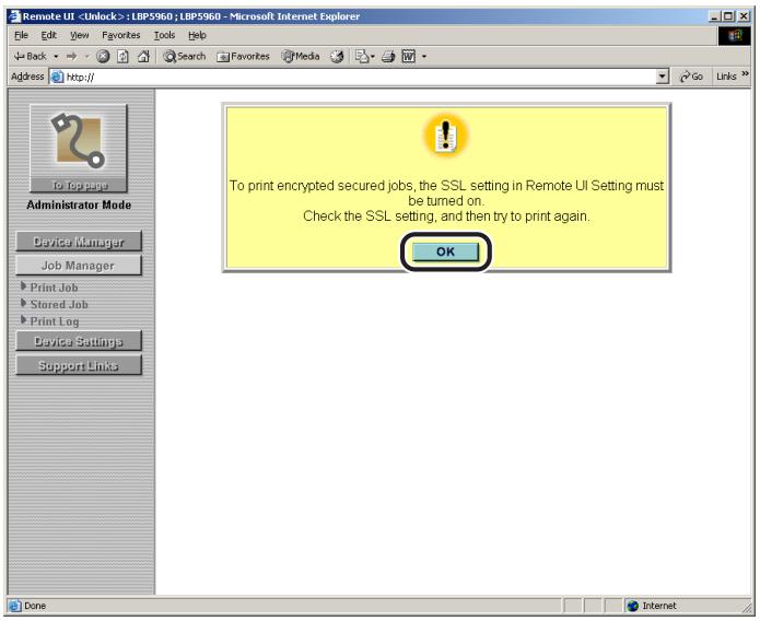 CANON REMOTE - Click on the left of the target encrypted secured print jobs to change the mark to , and then click (Resume). - 2