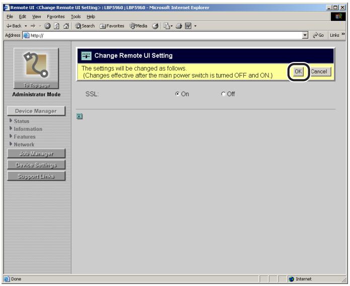 CANON REMOTE - Clicking [OK] saves the changed settings. - 1