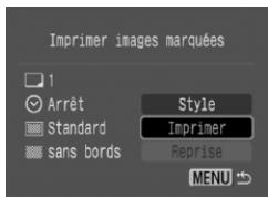CANON PICTBRIDGE - Définissez les paramètres de style d'impression requis. - 1
