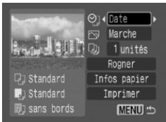 CANON PICTBRIDGE - Réglage de l'option d'impression de la date et du numéro de fichier - 1