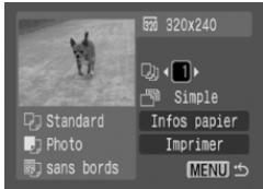 CANON PICTBRIDGE - Affichez, sur l'écran LCD,   l'image video à imprimer,   selectionnez (Imprimer),   puis appuyez sur le   bouton FUNC./SET. - 1
