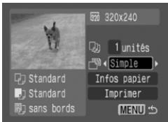 CANON PICTBRIDGE - Affichez, sur l'écran LCD, l'imagé video à imprimer, sélectionnez (Imprimer), puis appuyez sur le bouton FUNC./SET. - 1