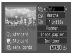 CANON PICTBRIDGE - Réglage de l'option d'impression de la date et du numéro de fichier - 1
