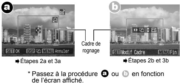 CANON PICTBRIDGE - Dans l'écran d'impression, sélectionnez [Rogner] et appuyez sur le bouton FUNC./SET. - 1