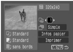 CANON PICTBRIDGE - Affichez, sur l'écran LCD, l'imagé video à imprimer, sélectionnez (Imprimer), puis appuyez sur le bouton FUNC./SET. - 2