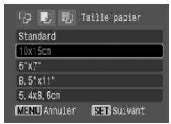 CANON PICTBRIDGE - Sélection des paramètres du papier - 2