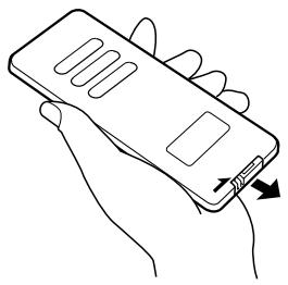 CANON LV-X2 - REMOTE CONTROL UNIT BATTERY INSTALLATION - 1