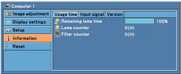 CANON LV-X7 - ⑦ Menu Descriptions &amp; Functions [Information] - 1
