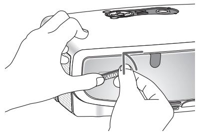 CANON LV-X7 - Release your hold and turn the logo upside down. - 2