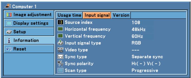 CANON LV-X7 - ⑦ Menu Descriptions &amp; Functions [Information] - 2