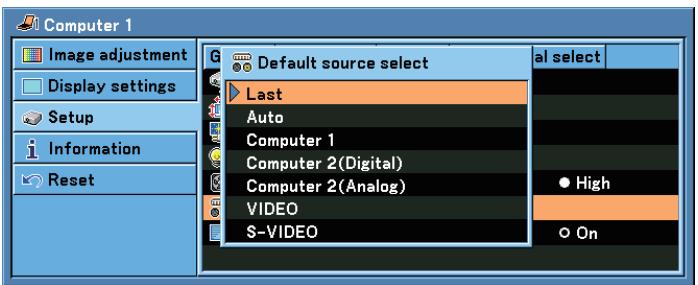 CANON LV-X7 - Selecting Default Source - 2