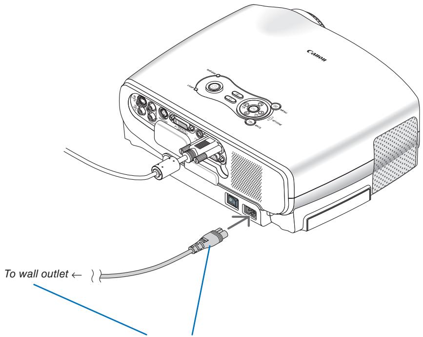 CANON LV-X7 - Connecting the Supplied Power Cord - 1