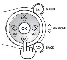 CANON LV-X7 - To select a menu language, follow these steps: - 2