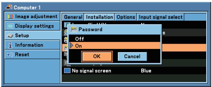 CANON LV-X7 - Use the SELECT ⬇ or ⏻ button to select [Setup] and press the OK or SELECT ⭕ button. - 2