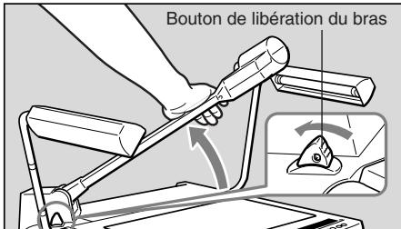 CANON RE-455X - Appuyez sur le bouton de libération du bras de manière à le redresser. - 2