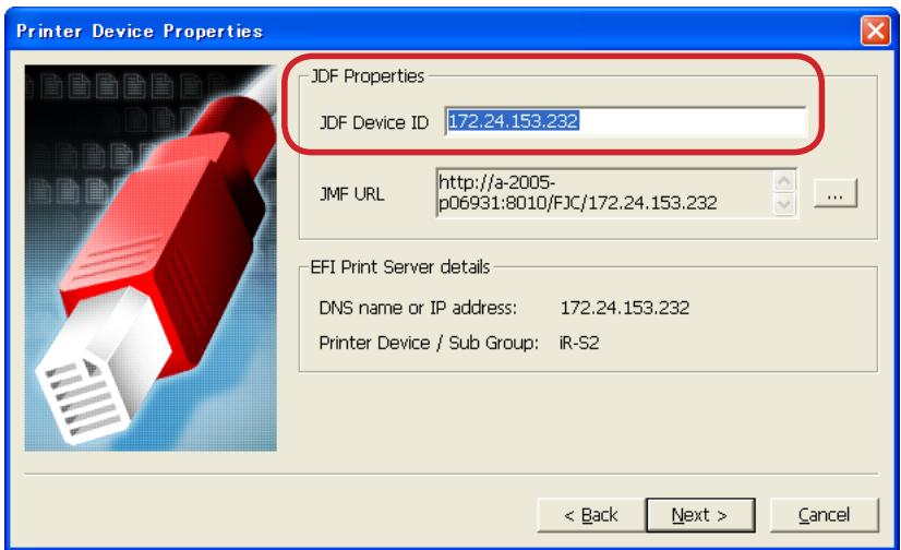 CANON T1 - 2-3. JDF Device ID Setting - 1