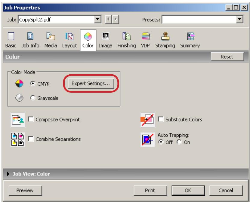 CANON T1 - The Job Properties dialog box appears. - 1