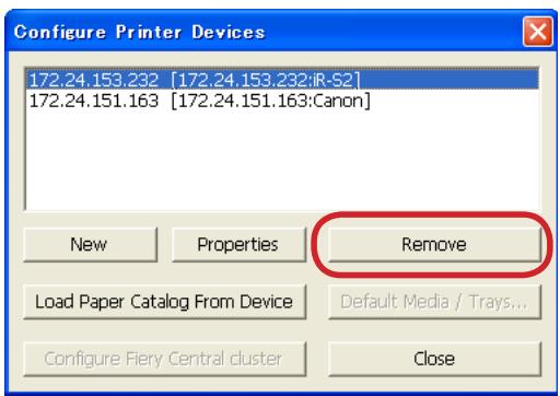 CANON T1 - 3-2. Deleting Fiery Server - 1