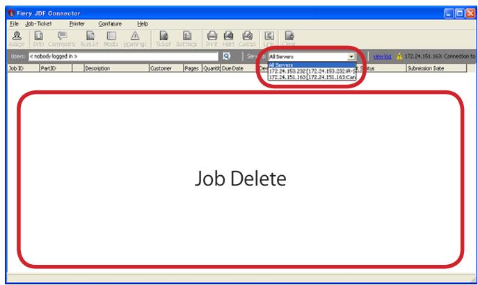CANON T1 - 3-2. Deleting Fiery Server - 2