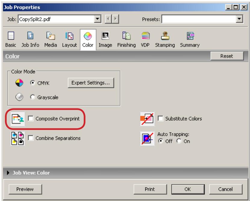 CANON T1 - The Job Properties dialog box appears. - 1