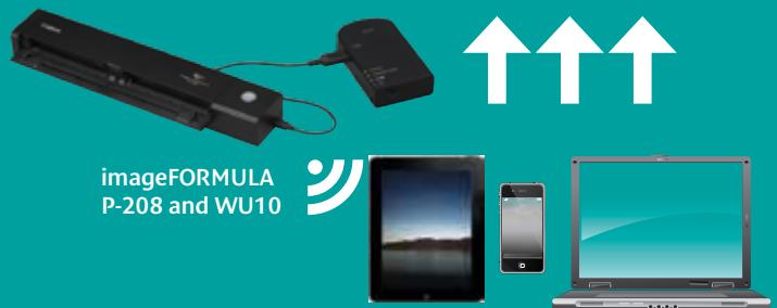CANON P-208 - Scan wirelessly to smart devices with the optional Wi-Fi unit WU10 – it’s the perfect companion for the P-208 for scanning directly to mobile, tablet and PC devices. - 2