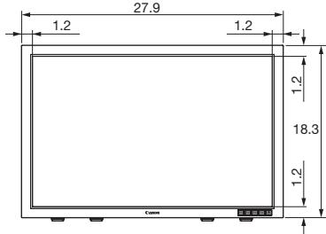 CANON DP-V3010 - External Dimensions (unit: inches) - 1