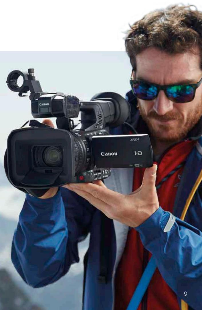 CANON XF205/XF200 RANGE BROCHURE - Tiltable EVF - 1