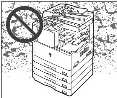 CANON IR 2420 - Avoid Installing the Machine in the Following Locations - 3