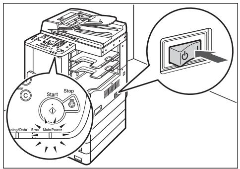 CANON IR 2420 - How to Turn ON the Main Power - 1