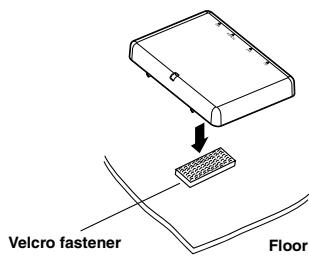 ALPINE KCE-300BT - Attach one side of the Velcro fastener to the box. - 1
