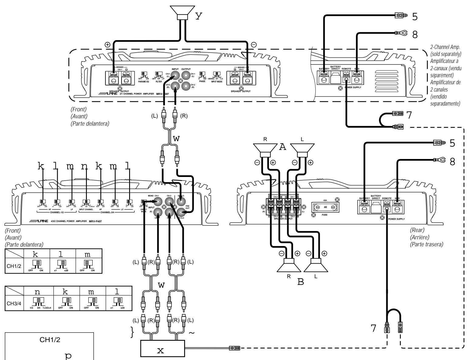 ALPINE MRV-F407 - - 2-Channel System/Systeme à 2 canaux/Sistema de 2 canales - 1